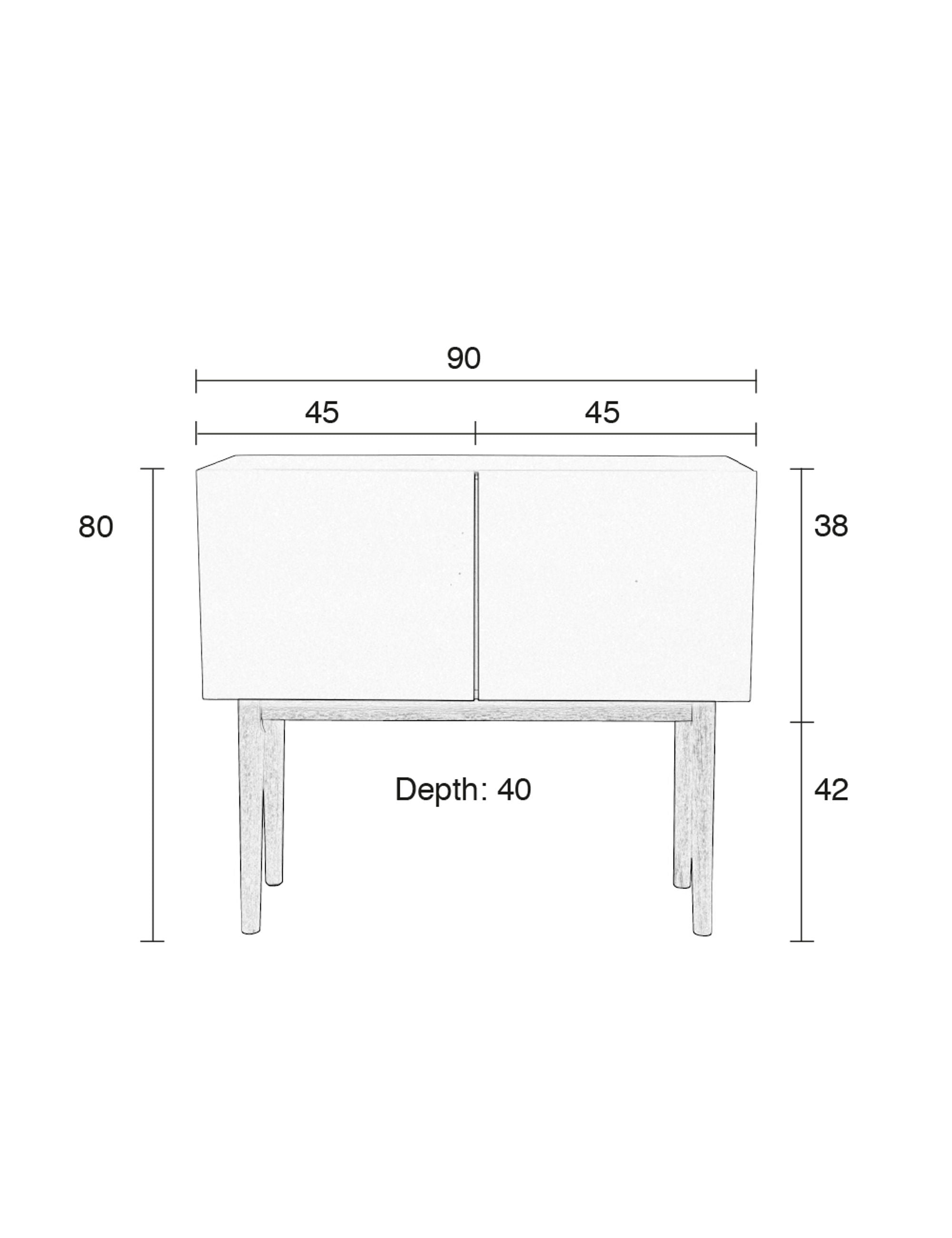 Zuiver High On Wood White Cabinet